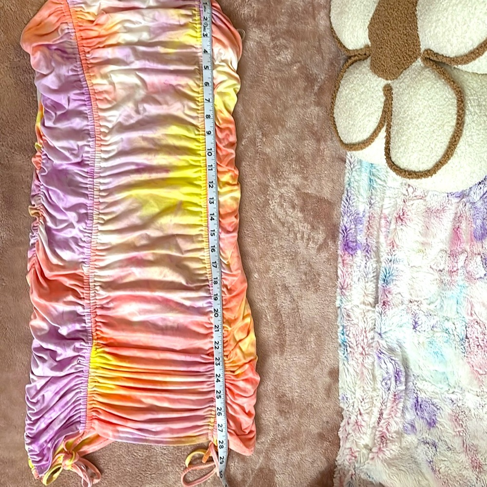 Multicolor Ruched Spaghetti Strap Dress - Picture 6 of 6